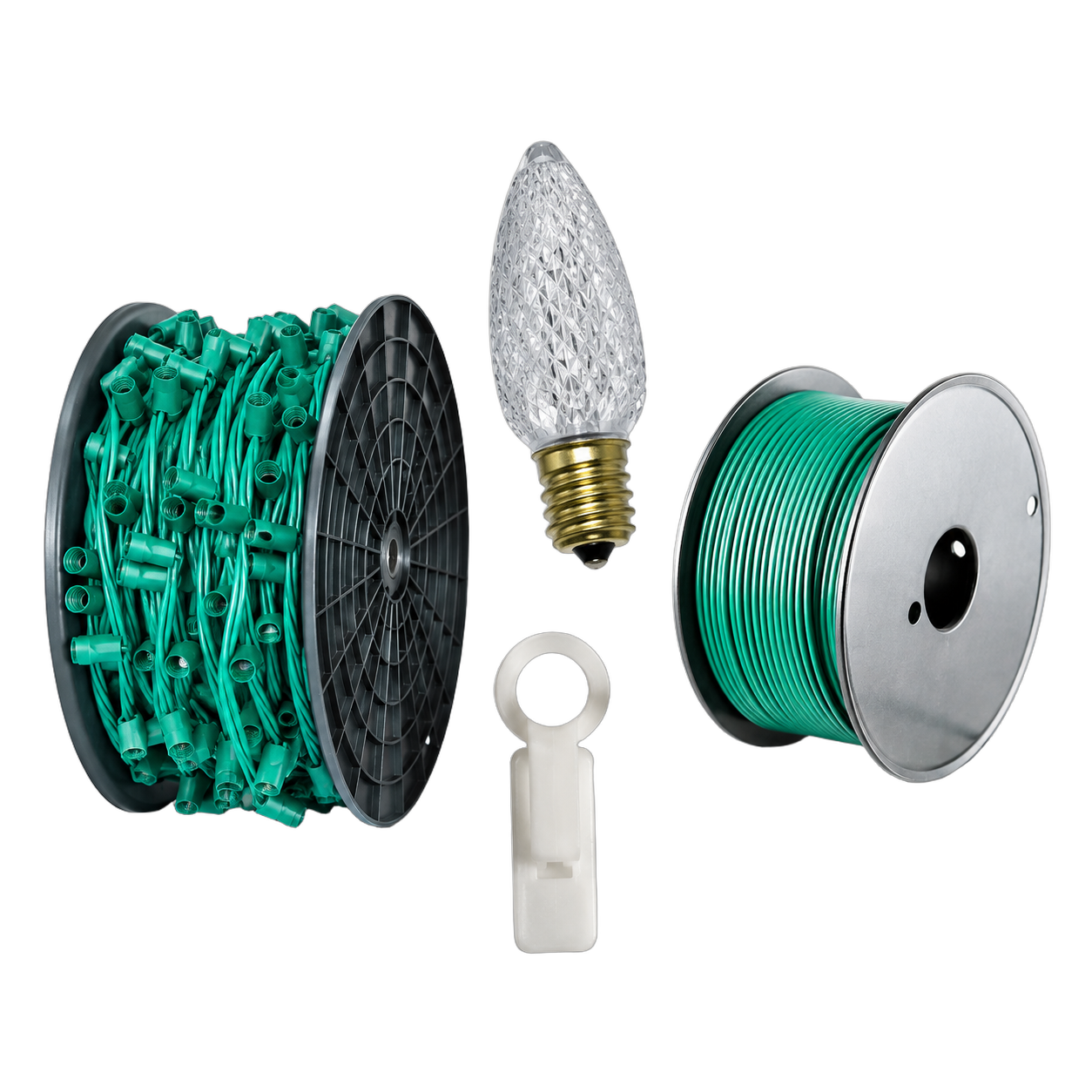 C9 1,000' 15" Spacing Commercial Installation Kit, Color Mix & Stake Options